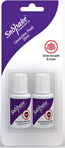 Snopake Hi-Tech Correction Fluid - 20ml Bottle [Pack of 2] Ref: 15836