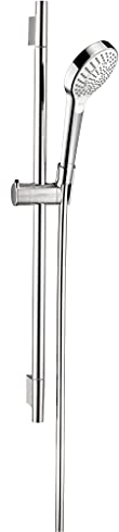 hansgrohe Croma Select S Wandstange Set 110 3-strahlig, 61 cm, 2,5 GPM 10,2 cm, moderne Wandstange in Chrom, 04939000