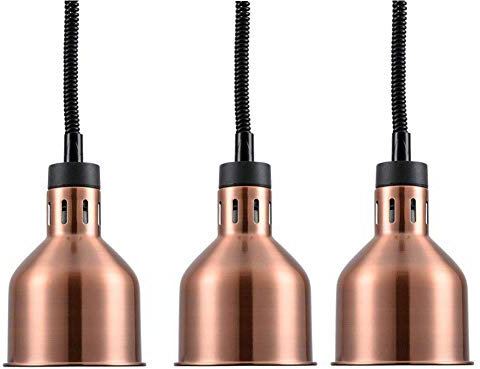 ksamwjf Commercial Food Warmer Lamp Food Heat Insulation Light, Portable Food Heaters for Buffet Food Warmer Electric, Kitchen Telescopic Chandelier Insulation Light Warming Equipment, 3-Pack