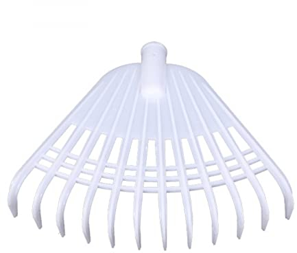 YXSH 12 Denti Rastrello per Foglie Rastrello Agricolo Bianco Senza Manico Rastrello per Erba Leggero per Piantare Fiori Rastrello per Terra Attrezzo da Giardino in Plastica