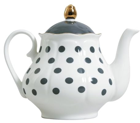 Théière Madame de Récamier - Pois gris