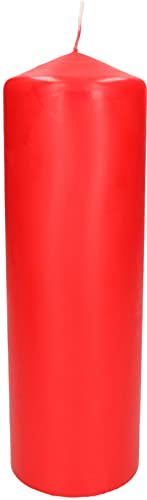 KOTARBAU® Stumpenkerzen 250 mm Säulenkerzen Blockkerzen ⌀ 80 mm Rot