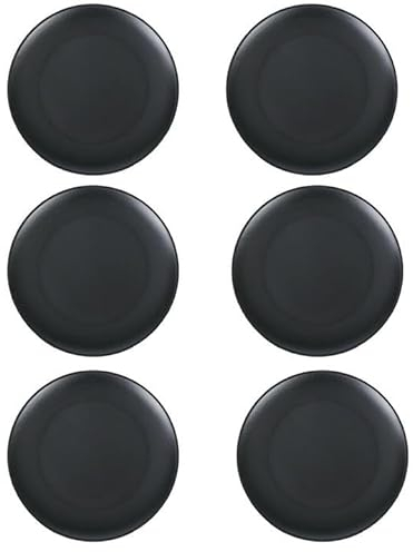 MBBITL - Juego de 6 platos de melamina negros de 6 pulgadas para ensalada, postre y aperitivos