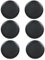 MBBITL - Juego de 6 platos de melamina negros de 6 pulgadas para ensalada, postre y aperitivos