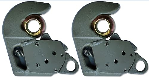 2er Set Unterlenker Fanghaken Schnellkuppler Kat.2s bis 66 KW / 90 PS mit Kugel Grau