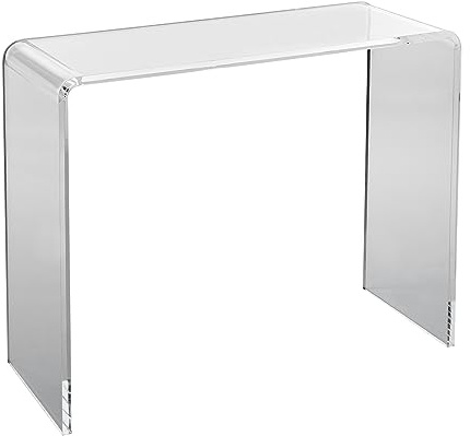 VEVOR Clear Acrylic Console Table, Sleek Transparent Acrylic End Table, Versatile Acrylic Side Table 37.95x15x29.13 inch, Ideal for Entryway, Lounge, or Dining Area