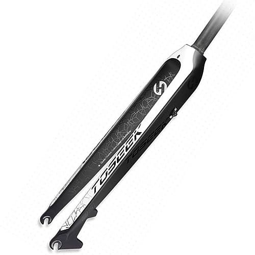LHHL 26 27.5 29 Fibre De Carbone VTT Fourche Rigide MTB QR 9X100mm À Frein À Disque Fourche Avant Ultra-légère 28.6mm Tube Droit Fourche Vélo De Montagne (Color : White, Size : 29)