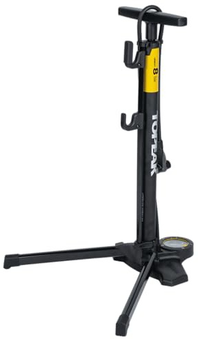 Topeak Transformer Urban EX Pumpe aus Stahl/Aluminium/Fiberglas, Farbe: Schwarz und Gelb, max. Druck: bis 8 Bar (120 PSI), Schlauch: 100 cm, Größe 65,9x42,6x48,9 cm, 15700130