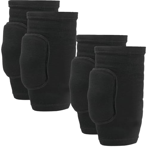 Knieschoner Kinder, 2 Paar Knieschützer für Volleyball Handball Sport Knieschützer, Rutschfest Elastische Kniebandage Kniepolster für Damen Herren Männer Tanzen Dance Fußball Laufen Knieschoner