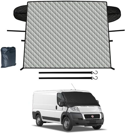 ZOIBV Winter/Summer Windscreen Cover for Fiat Ducato, Mercedes-Benz V-Class, Ford Transit and Most Large Sedan/Large SUV/Pickup/Truck/MPV - Protects Against Frost, Snow, Uv Rays and Dust (77 x 47)
