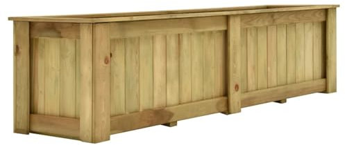 ShGaxin arriate, Macetero Exterior, Macetas para Flores Y Plantas, Jardineria, Huerto Urbano Terraza, Mesa De Cultivo, Huerto En Casa, de Madera de Pino impregnada 196x50x50 cm