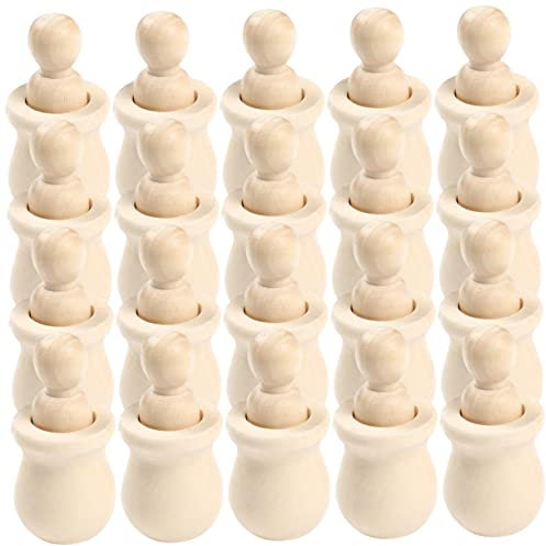 HOODANCOS Unbearbeitete Puppenfiguren Für DIY Holzfiguren Zum Bemalen Kreatives Bastelmaterial Für Und Bastelprojekte Blanko Holzpuppen Für Individuelle Gestaltung
