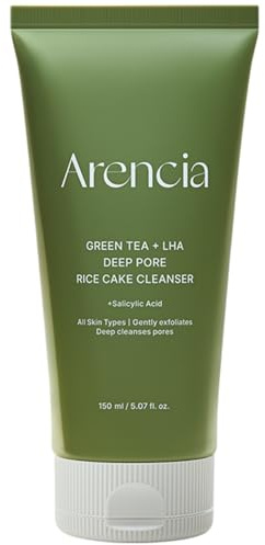 Arencia Green Tea + LHA Deep Pore Korean Rice Mochi Cleanser & Daily Scrub (150ml Tube)
