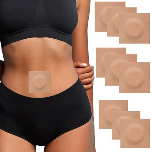 Yamobi 30St Rizinusöl Packung Wrap für Den Bauchnabel,Selbstklebend Rizinusöl Pflaster Spunlace-Tuch Rizinusöl(Öl Nicht im Lieferumfang Enthalten)