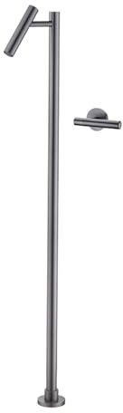 Grifo Mezclador para Bañera Moderno Grifo de Suelo Grifo de Bañera de Latón Frío Y Caliente Oculto de Pie Grifo de Bañera Gris