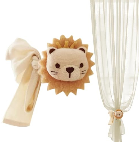 Pruojhw Cintas para cortinas, soporte de cortina en forma de animal con cuerda de peluche, cuerdas de felpa en diseño de dibujos animados como soporte decorativo para cortinas, para dormitorio, salón
