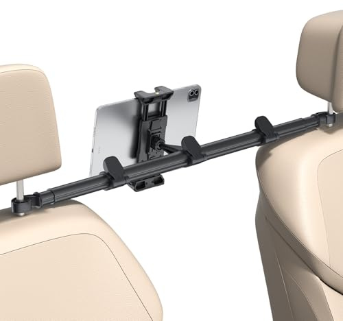 OHLPRO Surfplattehållare, bil, nackstöd, utdragbar surfplatta, nackstödshållare, mittdel, bil, iPad-hållare, baksäte, kompatibel med 5–13 tums iPad Pro Mini Air Galaxy Tab S9 Kindle Switch
