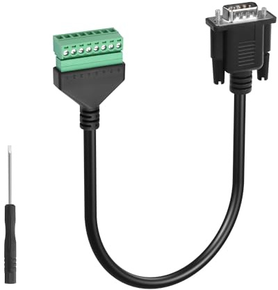 GINTOOYUN Cavo adattatore da DB9 femmina a 8 pin da VGA a terminale a vite a 8 pin, per un uso prolungato di computer host o dispositivi di visualizzazione tramite cavo di rete (0,3 m/11,8 pollici