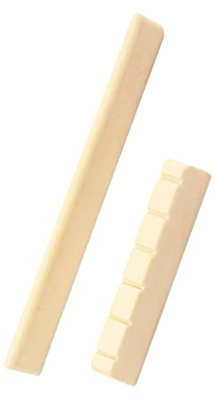 HONITANO Ersatz Sattel und Steg für Klassische Gitarre Gelb Einfach Zuschneidbar Verbessert Spielbarkeit Geeignet für Verschiedene Gitarrenmodelle