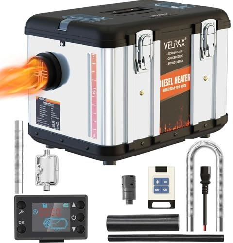 Riscaldatore d'Aria Diesel 8 kW DC 12 V/24 V Serbatoio del Carburante da 6L Riscaldatore da Parcheggio Portatile con Telecomando Schermo LCD per Camion Camper