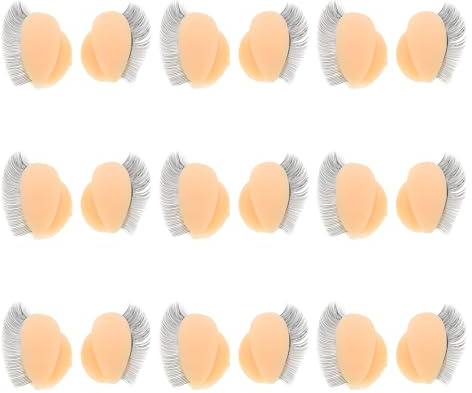 Zerodeko 9par Pestañas Simuladas para Entrenamiento de Extensiones de Pestañas Párpados para Practicar Cabeza de Maniquí