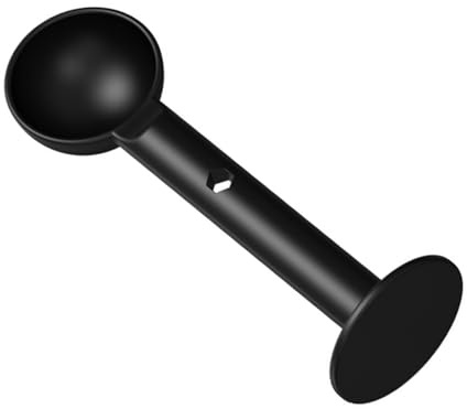 Amosfun Cuchara Medidora y Prensador de Café Espresso Negro, Herramienta Manual para Molido Exacto, Kit Accesorios para Máquina Espresso, Prensador Compacto para Profesionales y