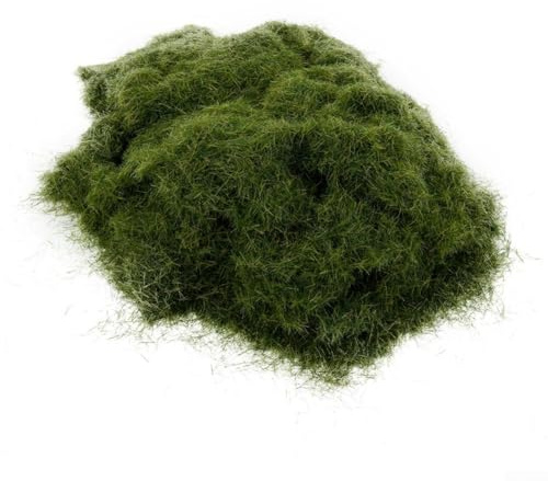 Bebykilemi NYLON - Polvo de césped artificial para paisaje ferroviario modelo a escala HO – 30 g, césped estático fino para paisajismo de diorama, césped, árboles y cubierta del suelo (5 mm