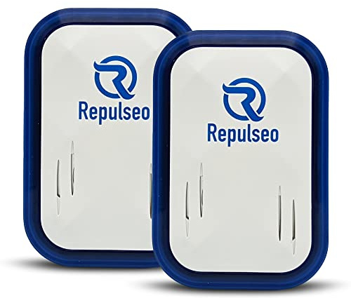 Repulseo® Répulsif à Ultrasons Anti Rongeurs V12 ★ Marque Francaise★ - Appareil Ultrasonique Anti Souris Rats Interieur - Alternative Efficace Pieges et Raticide - Non Toxique - Lot de 2