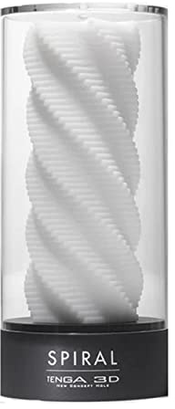 Tenga Spiral 3D, Funda Masturbadora, 4.8 x 11.6 x 4.8 cm, Color Blanco - 126 gr