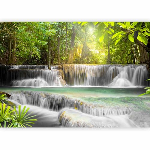 Papier peint murando intissé 350x256 cm Décoration Murale XXL Poster Tableaux Muraux Tapisserie Photo Trompe l'oeil cascade c-A-0006-a-d