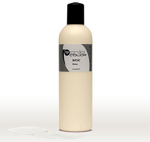 Senjo Color Basic Bodypainting Farben I Kosmetische Körperfarbe wasserlöslich | Liquid für Airbrush und Pinsel I 250ml Weiß