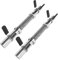ScSPORTS® Kurzhantelstange - 35/42/48cm, 1er/2er, 30mm, Ergonomisch, Gerändelt, Chrom/Scwarz, Sternverschluss/Federverschluss/Schnellverschluss, Silber (2, 35,5 cm + Schnellverschluss)