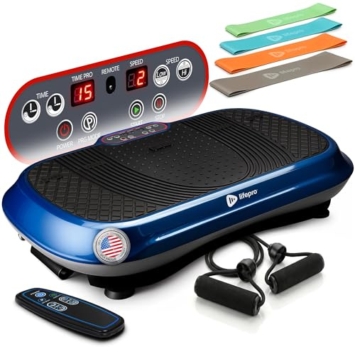 LifePro Waver Machine d'exercice à Plaque vibrante pour entraînement Complet du Corps, 99 Niveaux de Vitesse, Bandes de résistance, télécommande, Plateforme de Fitness à Domicile et de Perte de Poids