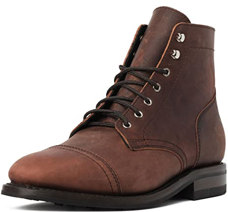 Thursday Boot Company Men's Captain Rugged and Resilient Cap Toe Boot, Arizona Adobe, 10
