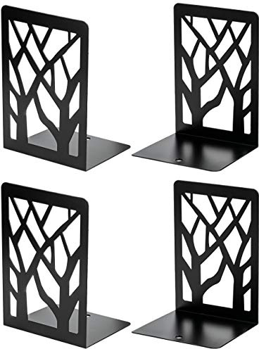 MaxGear Book Ends Tree Design Bookends for Shelves 7 x 4.7 x 3.5” 2 Pair