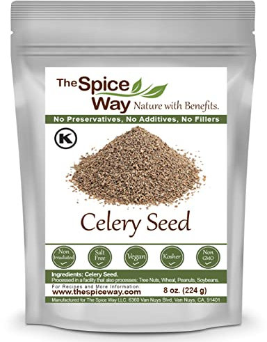 The Spice Way Celery Seed - premium whole seeds 8 oz
