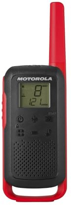 Motorola Solutions T210 Two-Way Radio Black W/Red Two-Pack