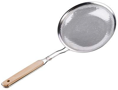 Espumadera Colador PREMIUM FINE MESH LETIADORES Cómodo mango agarre para hornear y cocinar, harina, quinua, té, jugo, olla caliente, etc. Coladores de Cocina (Size : Large)