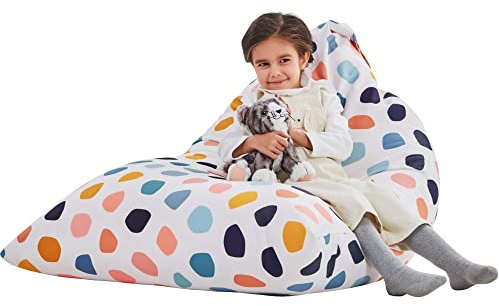 Nobildonna Fodera per poltrona sacco a sacco per bambini e ragazzi (senza imbottitura), 250 l, lavabile, grande copertura per la stanza dei bambini, per organizzare giocattoli di peluche o tessuti per