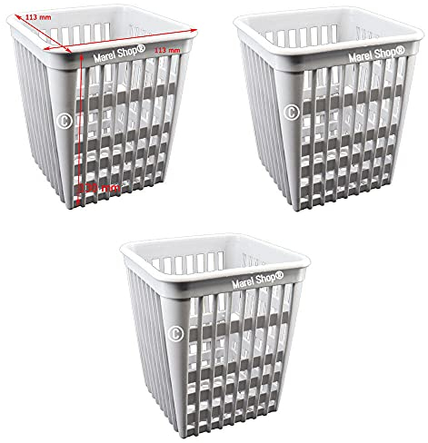 Marel Shop® - Cestelli Contenitori Portaposate 3 Pezzi 113 x 113 x 130 mm per Lavastoviglie compatibile con Vari Marchi