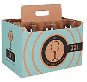 Acan Tradineur - Pack de 6 Copas - Modelo XXL - Capacidad: 720 ml - Ideal para Vino - Aptas para lavavajillas - Tamaño Aprox: Ø 7,2 x 22,5 cm
