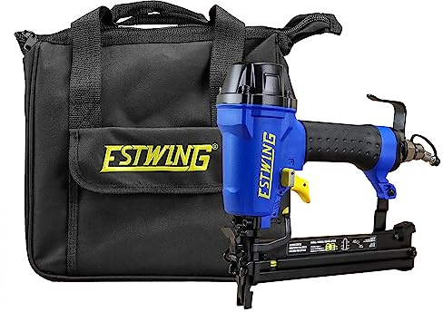 Estwing EFS18 Pneumatic 18-Gauge 7/8 Fencing Stapler with Adjustable Metal Belt Hook, 1/4 NPT Industrial Swivel Fitting, and Bag