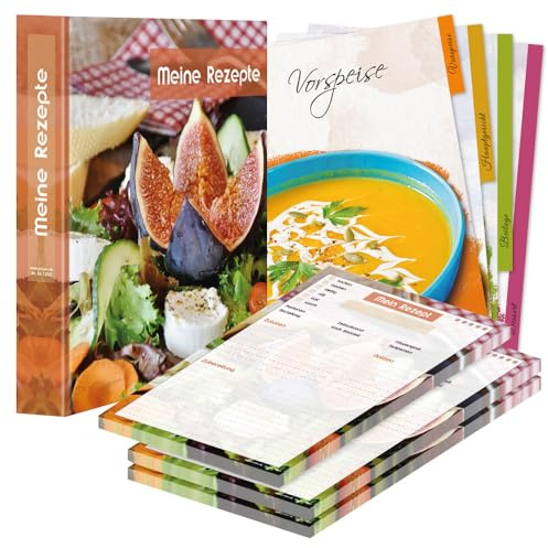 PRICARO Rezeptordner Komplett-Set French Salad, A4, 8 teilig