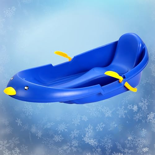 Children's Snowboard Sledge, Adult Sledge with Backrest, Thickened Wear-Resistant Sledge, Winter Snow Sleds