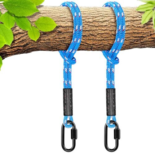 BeneLabel Schaukel Baumbefestigung 120cm Karabinerhaken Seil/2/Blau