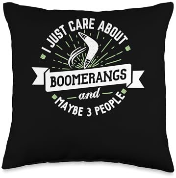 Boomerangs Gift - I Just Care About Boomerangs! Throw Pillow