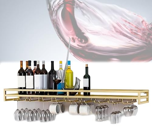 wine rack Wine shelf Wine Stemware Holder Width 24 32 40 In Metal Shelf Racks Wall Mounted Hanging Wine Glasses Keys Necklaces Medals - Shelves 5 7 9 Rows Wine Glass Hanging Racks
