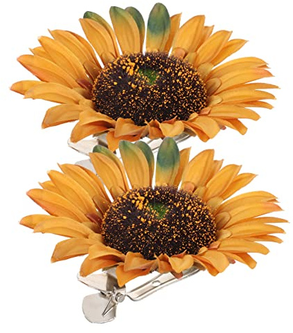ULDIGI 2stücke Vorhangraffhalter Mit Sonnenblumen-Design Clip-System Zur Befestigung Von Vorhängen Geeignet Für Wohnzimmer Schlafzimmer Bad Und Büro Robustes Material Für Lange Lebensdaue