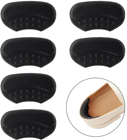 iLamvie 3 Paia Proteggi Tallone Per Scarpe,Cuscinetti Per Scarpe,Cuscini Per Tallone Pad Heel,Soletta Autoadesiva Per La Cura Dei Piedi Per Scarpe,Impediscono Ai Talloni Di Sfregare E Scivolare(Nero)