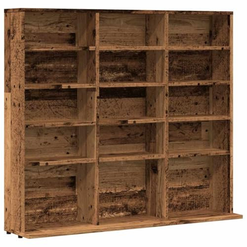 vidaXL Mobile Porta CD Legno Antico 50x33x117,5 cm Legno Multistrato, Mobile con mensole, armadietto, armadietto per CD, Mobile Contenitore